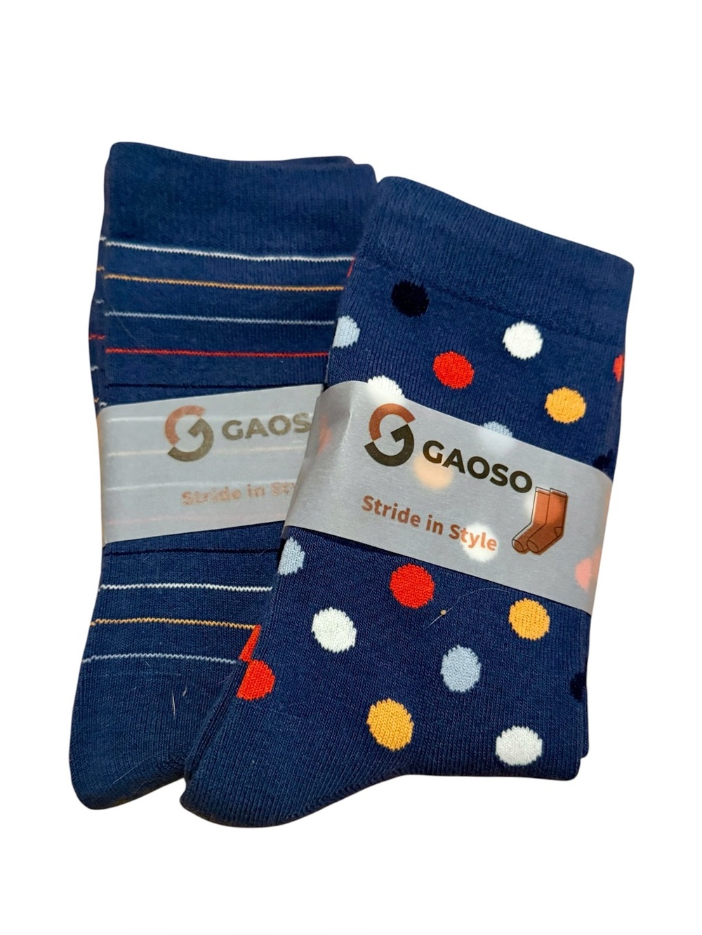 Women’s Navy Polka Dot & Stripe Sock Duo
